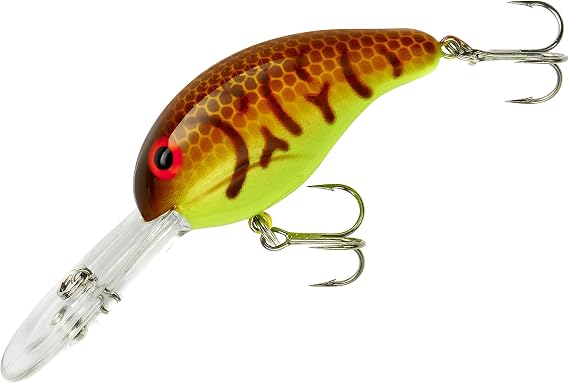 Band-It 300 Crankbait, 8-12-Feet, 1/4-Ounce, Crawfish/Chartreuse Belly, Brown Craw Chartreuse Belly, 2", (BDT341)