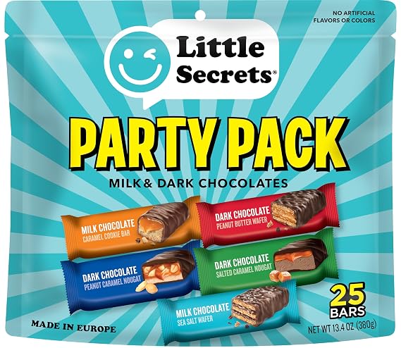 Milk+Dark Chocolate Party Pack | Assorted 25 Bars | Made in Europe | Nothing Artificial & No Sugar Alcohols | Sustainable Cocoa