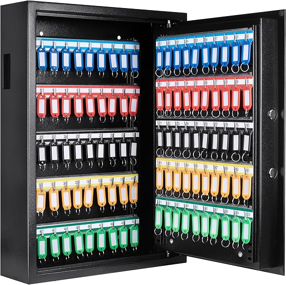 Barska Digital Electronic Keypad Wall Mount Key Safe Cabinet with Adjustable Shelves & Deposit Slot for Key Storage & Organization
