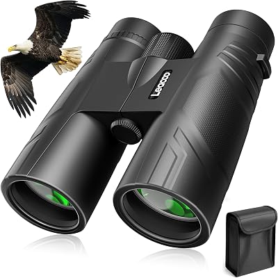 12x50 High Powered Binoculars for Adults, Large View Waterproof Binoculars with Clear Low Light Visionfor Bird Watching Hunting Camping Travel Cruise Hiking Sports Stargazing