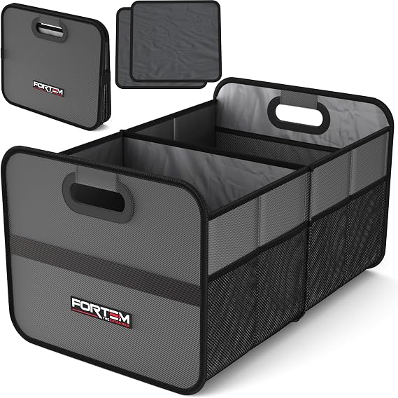 FORTEM Car Boot Organiser - Car Organiser & Storage for SUVs Trucks Sedans