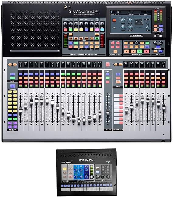 Audiosavings Bundle: Presonus Studiolive 32Sx Compact 32-Ch. 22-Bus Digital Mixer Bundle With Presonus Earmix 16M 16X2 16-Channel Avb Personal In-Ear Monitor/Headphone Mixer (2 Items)