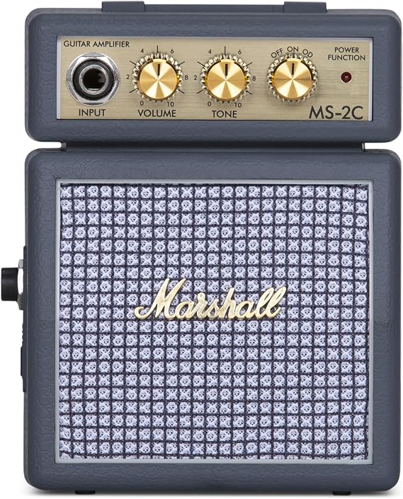 Marshall MS-2C Micro Guitar Combo Amplifer, Mini Practice Amp Suitable for Electric Guitar - Classic