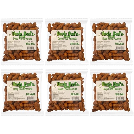 Deep Fried Peanuts In Shell, Cajun Flavor - 6 Pack