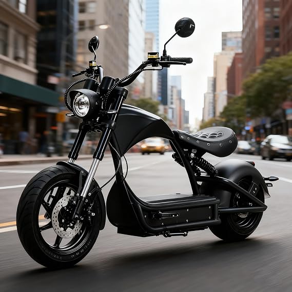 eAhora M1P Pro 4000W 50MPH Electric Motorcycle for Adults 60V 42Ah Battery 55 Miles Long Range Street Legal Dual Battery Electric Motorcycle Full Suspension Dual Hydraulic Brake 2 Seats Electric Moped