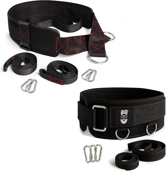 THEFITGUY Ultimate Cable and Sled Training Bundle: Multi-Attachment Belt & Sled Pulling Belt