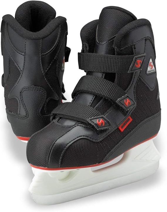 Jackson Ultima Softec ST2407 Black Ice Skates with Hockey Blade for Kids, Toddler and Youth