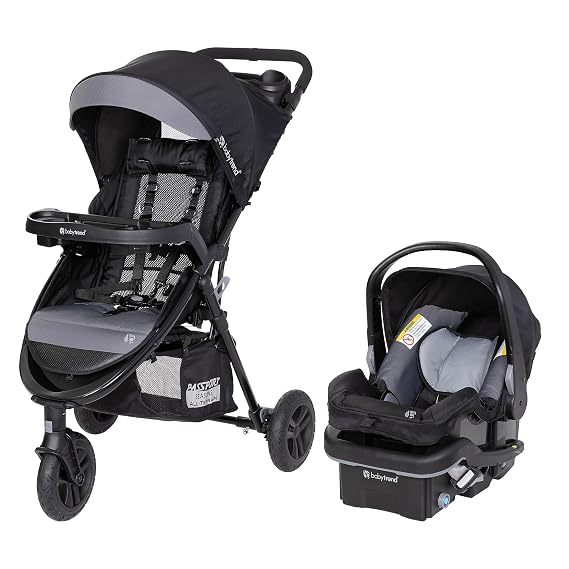 Baby Trend Passport Seasons All-Terrain Stroller Travel System with EZ-LiftTM Plus Infant Car Seat, Dash Black
