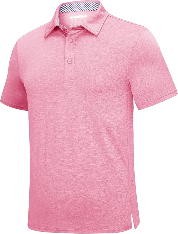 KEFITEVD Mens Polo Shirt Golf Short Sleeve Dry Fit Breathable