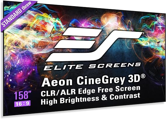 Elite Screens Aeon CineGrey 3D 158" Fixed Frame Projector Screen AR158DHD3