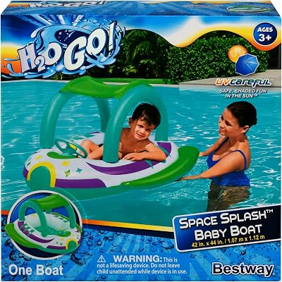 Bestway H2OGO! Space Splash Inflatable Baby Boat with Sunshade 34149E