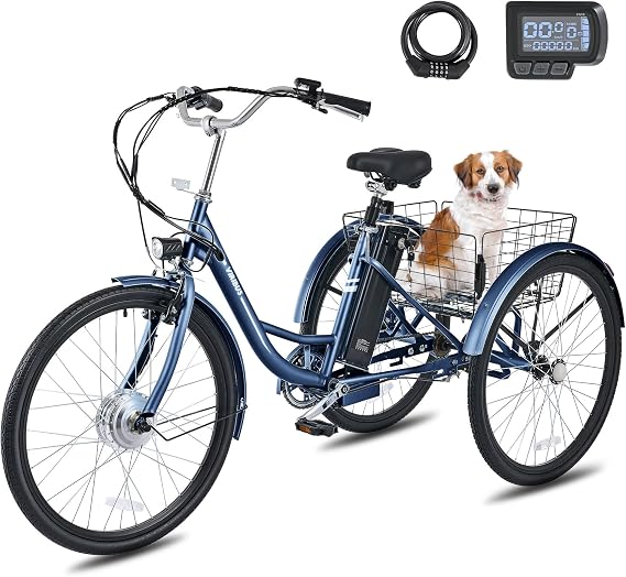 VIRIBUS Electric Trike for Adults, Adult Electric Tricycle,Single Speed