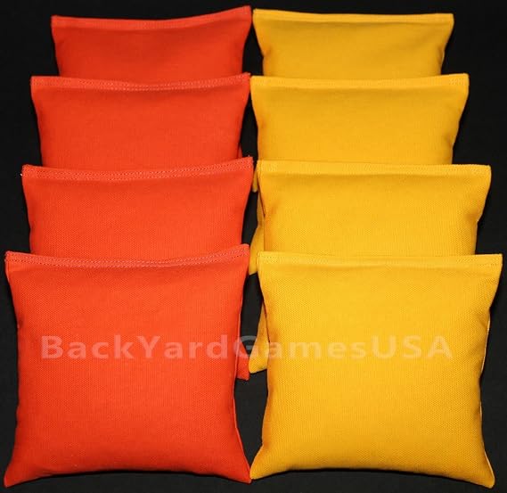 BackYardGamesUSA 8 All Weather Waterproof Cornhole Bags Pick Your 2 Colors Resin Fill 23