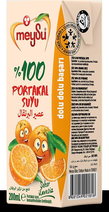 Meysu 200 Mililitre Portakal Meyveli İçecek