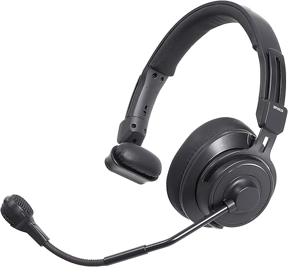 Audio-Technica BPHS2S UT Tek Kulaklı Yayın Kulaklığı Dinamik Mikrofonlu (Uçsuz)