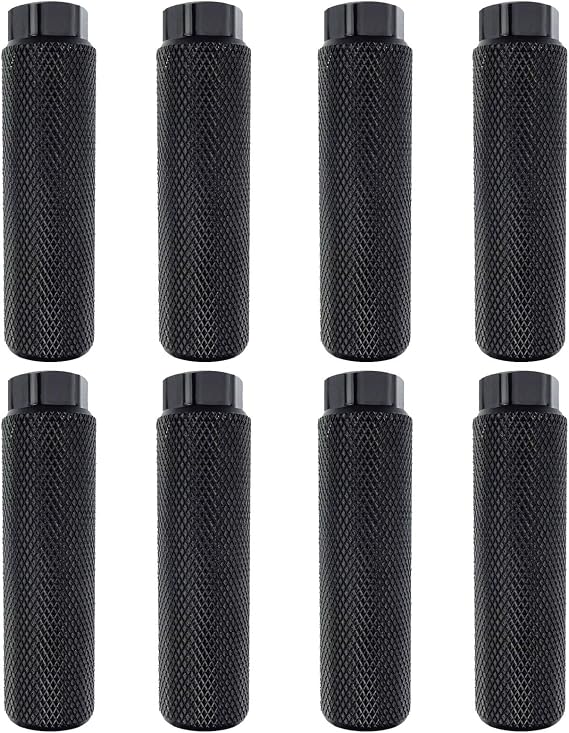 4 Pairs Aluminum Alloy Bike Pegs for Mountain Bike Cycling Rear Stunt Pegs Fit 3/8 inch Axles