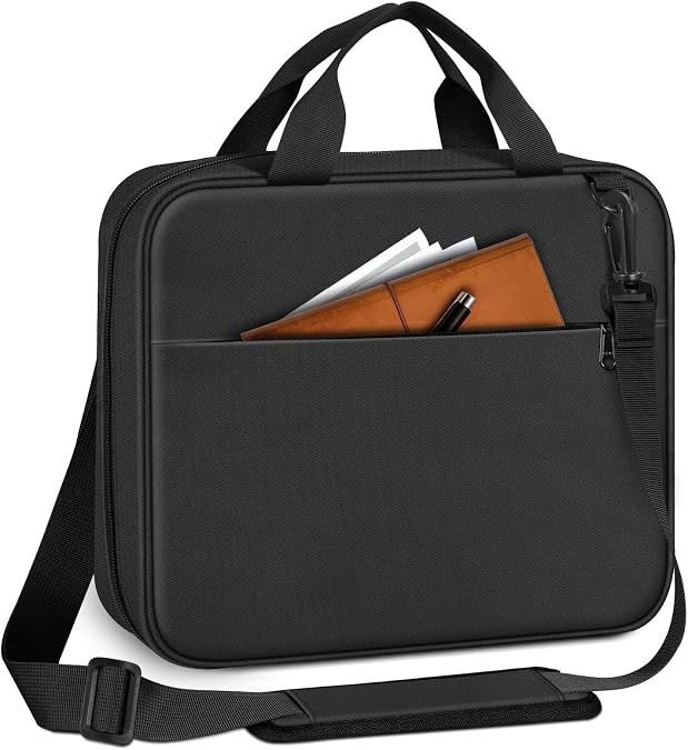 FINPAC Large Bible Cover for Men, Carrying Bible Bag Church Book Case | BIblie Case w/Shoulder Strap and Handle, Christian Gift for Men Women Friends Family