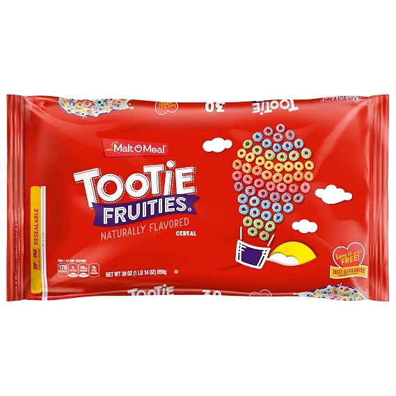Malt-O-Meal Tootie Fruities Breakfast Cereal for Kids, 30 oz Bag