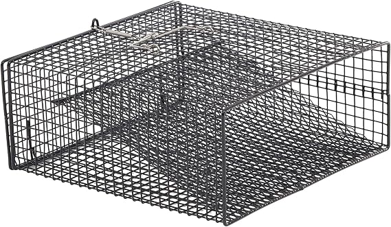 Frabill Flat-Bottom Crawfish Trap | Low-Profile Square Trap Specifically Designed for Crawfish