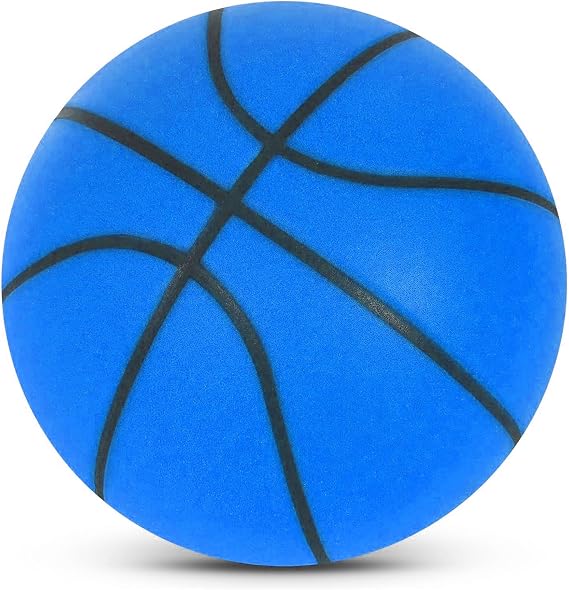 Silent Basketball-Size 7 (29.5") Upgrade Dribble Dream Silent Basketball, Grooved Airless Foam Technology for Soundless for Foam Indoor Training Ball for Various Indoor Activities