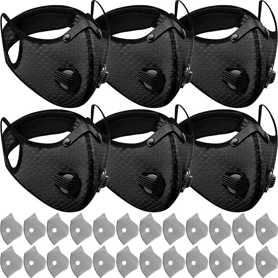 Threlaco 6 Pcs Dust Mask Reusable Respirator Mask