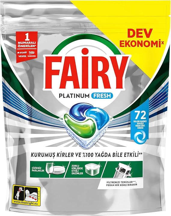 Fairy Platinum Fresh Bulaşık Makinesi Kapsülü 72 Yıkama
