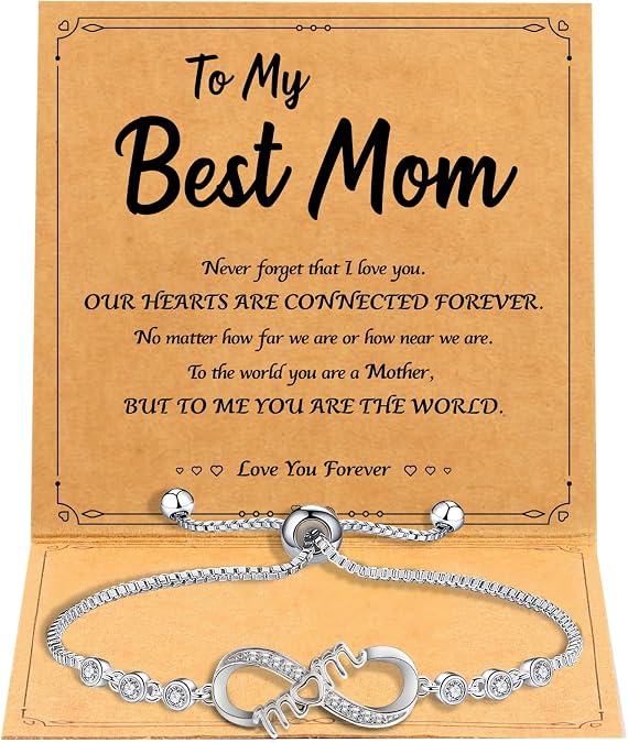 Infinity Bracelets for Women 18K Plated Silver Infinity Bracelet Dainty Silver Bracelet Cute CZ Bracelet for Women Silcer Jewelry Gifts for Mom Sister Daughter Granddaughter Girlfriend Wife