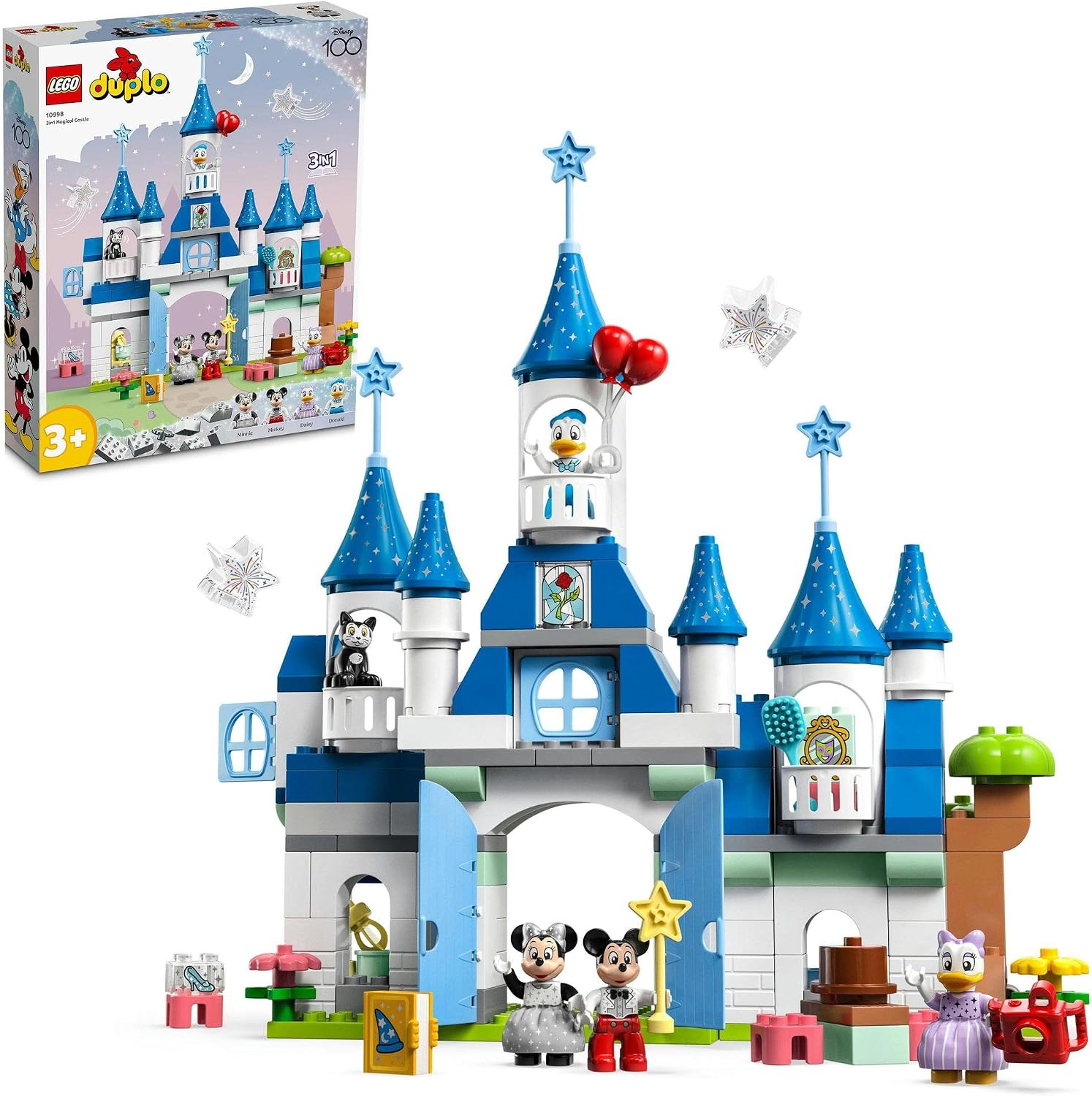 LEGO DUPLO 10998 Disney 3-in-1 Magic Castle Toy Blocks, Christmas Present, Toddlers, Babies, Magic Fantasy, Boys and Girls, Ages 3 and Up