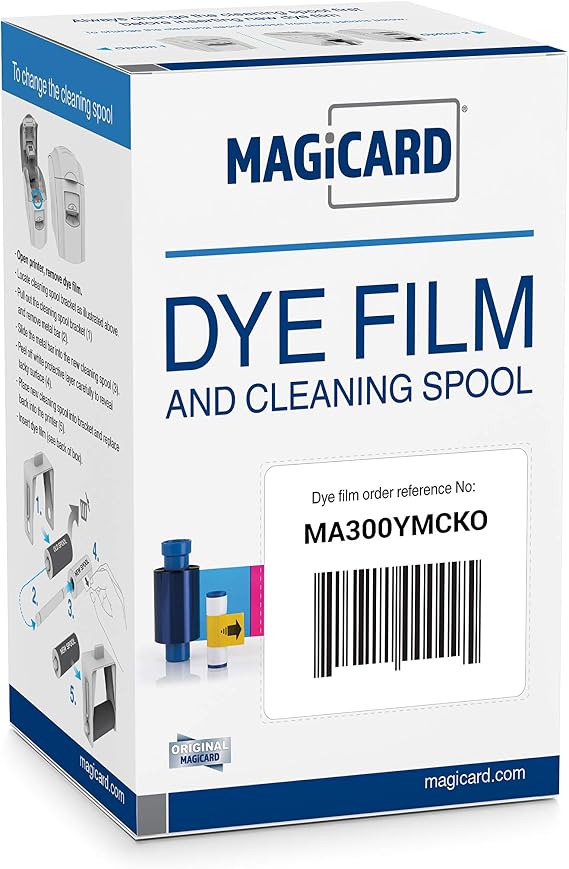 Magicard MA300YMCKO Color Ribbon Kit (YMCKO, 300 Prints) for Enduro, Rio Pro, and Pronto Series Card Printers Straight from Manufacturer