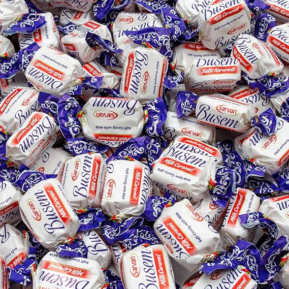 Turkish Milk Toffee-style candy (1 lb) Firm & Chewy Creamy Candy Rich Milky Flavor Individually Wrapped