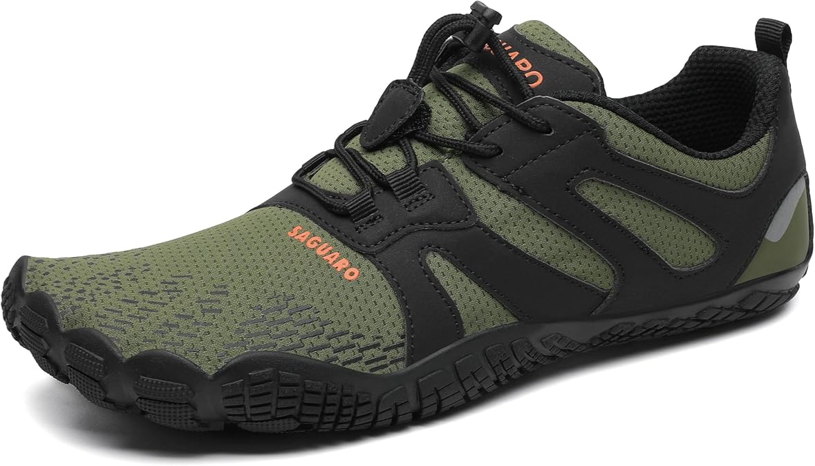 SAGUARO Barefoot Shoes for Men Wide Toe Box Zero Drop Minimalist Shoes Trail Runner Sneakers