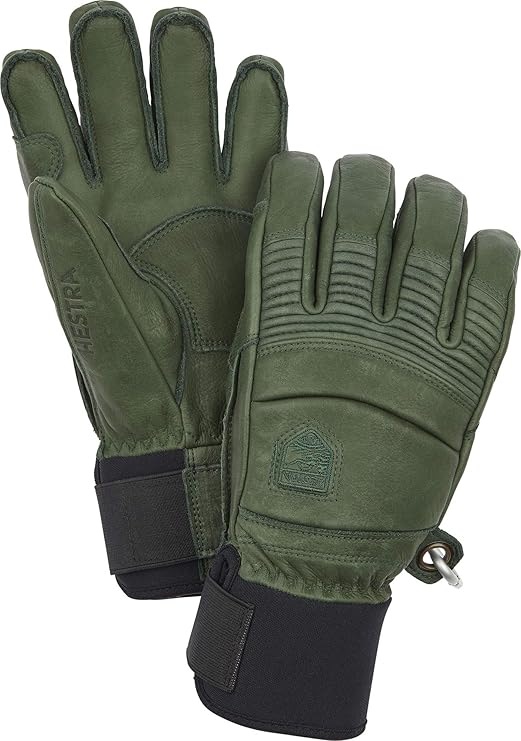 Hestra Leather Fall Line - Short Freeride 5-Finger Snow Glove with Superior Grip for Skiing, Snowboarding and Mountaineering