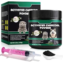 Activated Charcoal for Dogs & Cats - Food Grade Powder for Digestive Support & Gut Health | Natural Aid for Gas, Stool Quality & Digestive Balance | Suitable for Small Animals, Poultry & Livestock