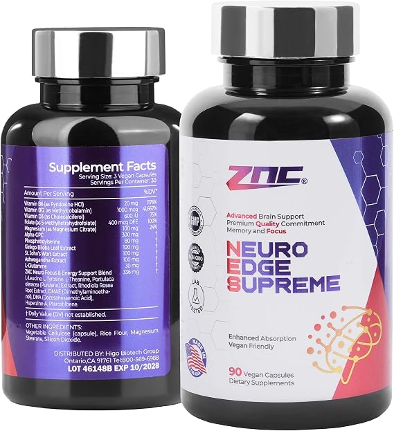 Brain Supplement for Memory & Focus, 90 Count