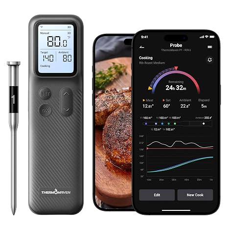 ThermoMaven Smart Bluetooth Wireless Meat Thermometer with WiFi App
