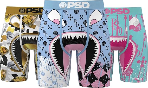 PSD Underwear Mens Boxer Briefs - Warface Print, Standard Length Packs and Singles, Soft & Breathable Boxer Briefs for Men