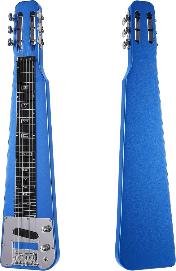6 String Electric Lap Steel Guitar In Blue Color