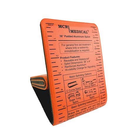 MCR Medical Moldable First Aid Rescue Splint, 36" x 4", Waterproof