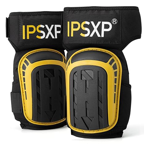 Professional Knee Pads for Work,Gardening & Construction Knee Pads for Men and Women with Heavy Duty Thick Double Gel Cushion, Strong Adjustable Non-Slip Straps,1 Pair