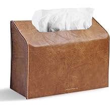 Jaenna Leather Cover for Disposable Paper Hand Towel Box, Compatible with Kleenex Paper Hand Towel(1-Light Brown)