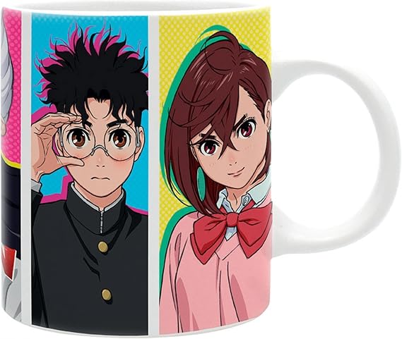 ABYSTYLE Dan Da Dan Portraits Ceramic Coffee Mug 11 Fl Oz Anime Manga Drinkware Home & Kitchen Merch Gift