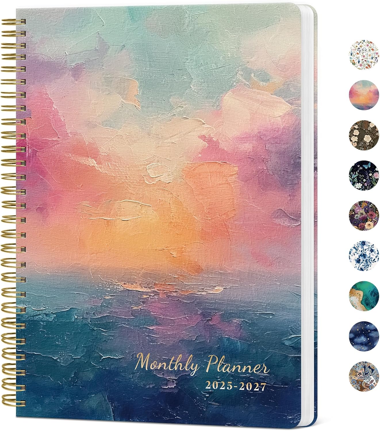 Monthly Planner 2025-2027, 2 Year Monthly Planner Calendar 2025-2027, July 2025 - June 2027, 7 x 10, 25-27 Monthly Calendar Planner, Perfect for School Office Home Planning -Sunset