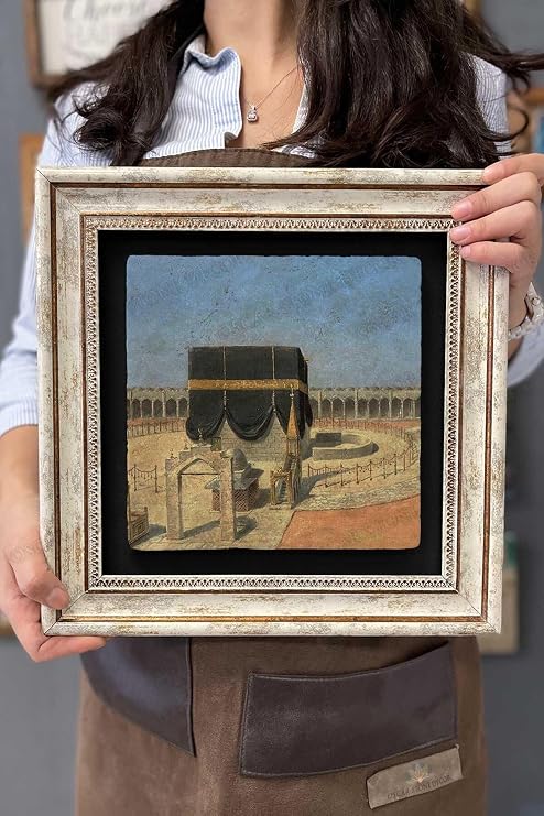 Oscar Stone Decor Çerçeveli Tablo Taş Duvar Dekoru 30 X 30 Cm Eski Kabe Çizimi Cdd3030-512