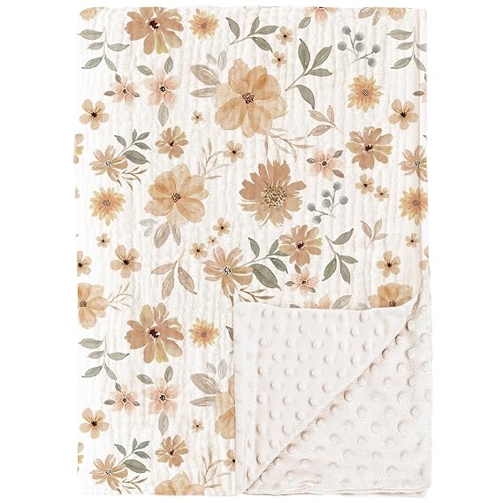 Konssy Soft Muslin Baby Blanket for Unisex Boys & Girls, 30 x 40 Inch