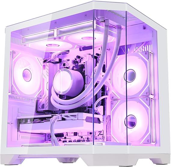 Ocean of Stars AI Gaming PC Desktop - RTX 5070 Ti 16G - AMD Ryzen 7 9700X 8-Core 3.8 GHz-32GB DDR5 RAM- 1TB PCIe SSD- WiFi + BT- 850W PSU- Windows 11 -RGB Lights with Software Control - White