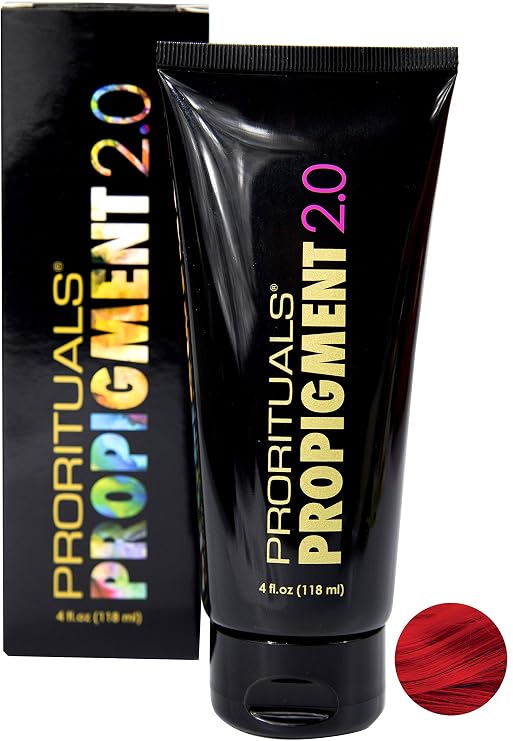 Prorituals ProPigment 2.0- Professional Hair Color Dye - Red Hair Dye Permanent, Vibrant Color - Your Hair Feeling Soft and Silky, Red, 4oz