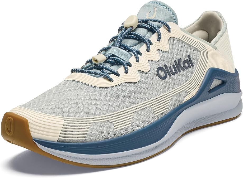 OLUKAI 'Ahi Mens Performance Marine Shoes, Water-Ready Sneakers with Customized Lacing Fit, Lightweight & Breathable, Enhanced Grip &