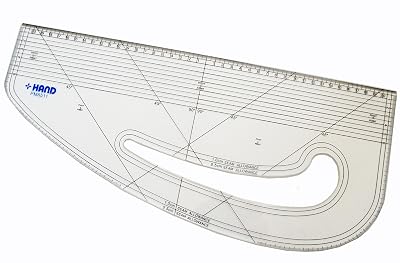 HAND Ruler for Pattern Marking, Pattern Making, Tailor, Students - Metric