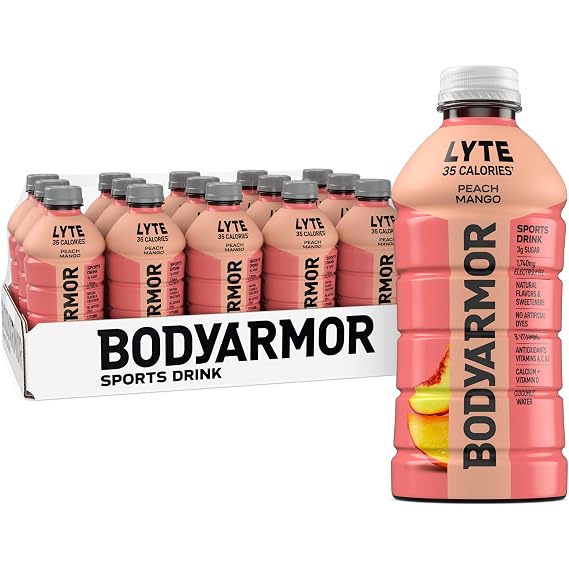 BODYARMOR LYTE Sports Drink, Peach Mango Electrolyte Drink, 28 Oz (15 Pk)