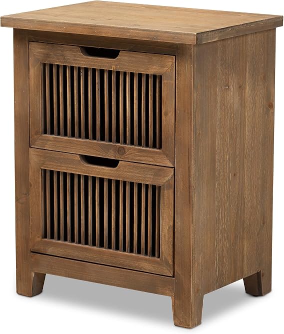 Baxton Studio Nightstands, Brown